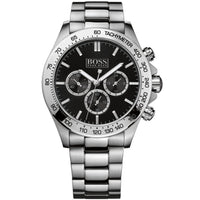 Hugo Boss Ikon 1512965 Silver Case Black Dial Silver Metal Men's Watch