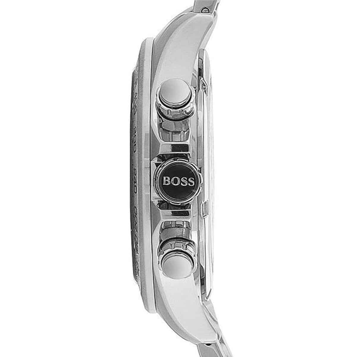Hugo Boss Ikon 1512965 Silver Case Black Dial Silver Metal Men's Watch