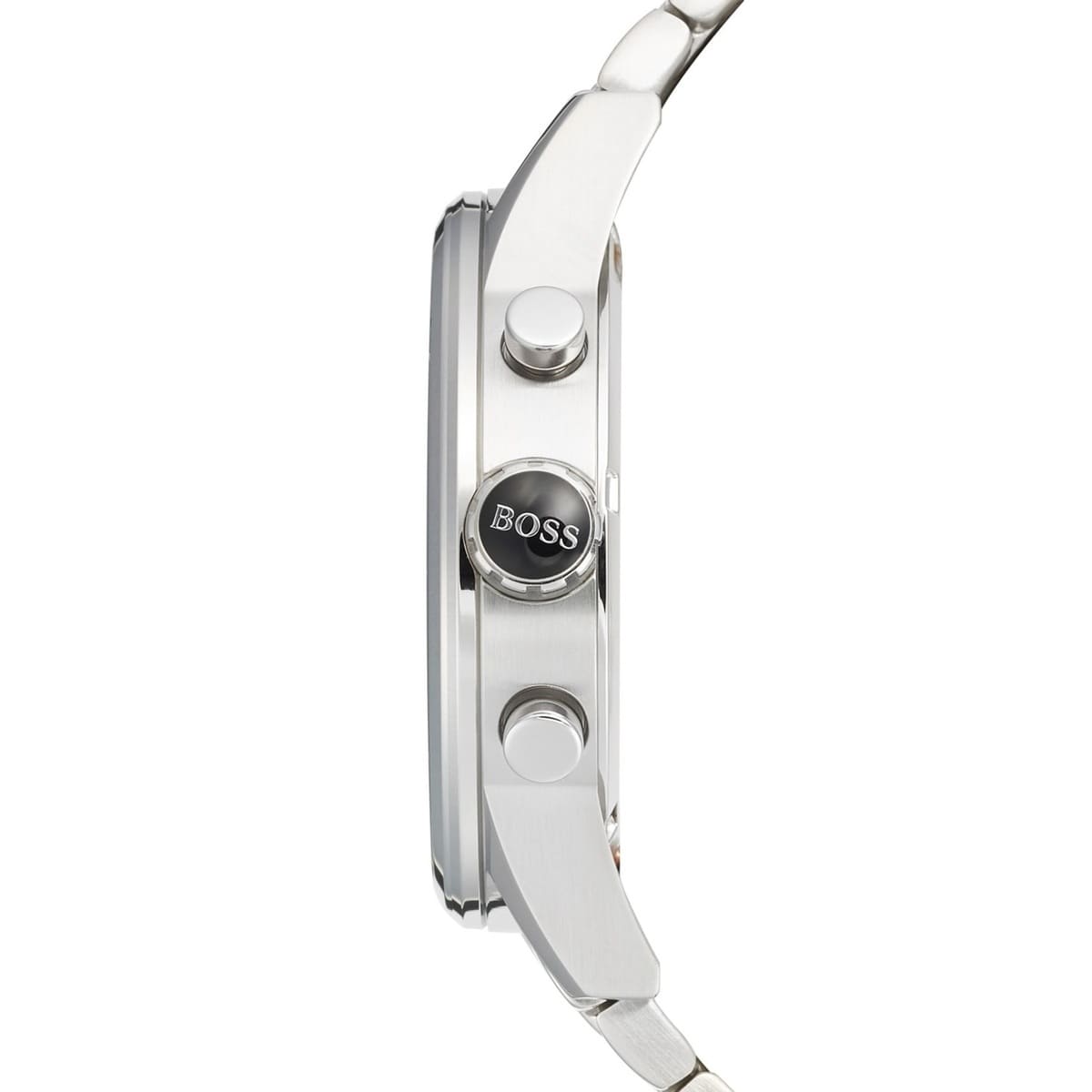 Hugo Boss Jet 1513383 Silver Case Black Dial Silver Metal Men's Watch