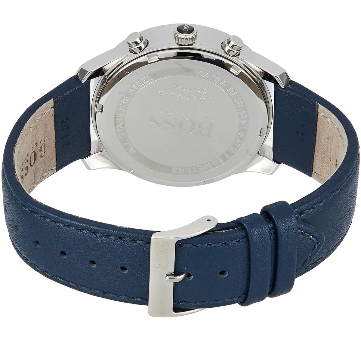 Hugo Boss Runner 1513431 Silver Case Blue Dial Blue Leather Men's Watch