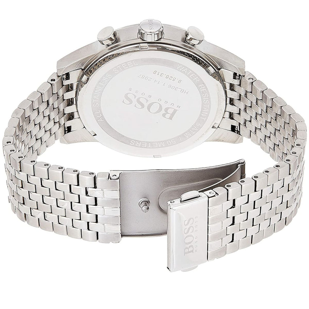Hugo Boss Navigator 1513498 Silver Case Blue Dial Silver Metal Link Men's Watch
