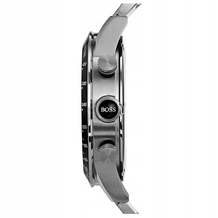 Hugo Boss Rafale 1513511 Silver Case Silver Dial Black Bezel Men's Watch