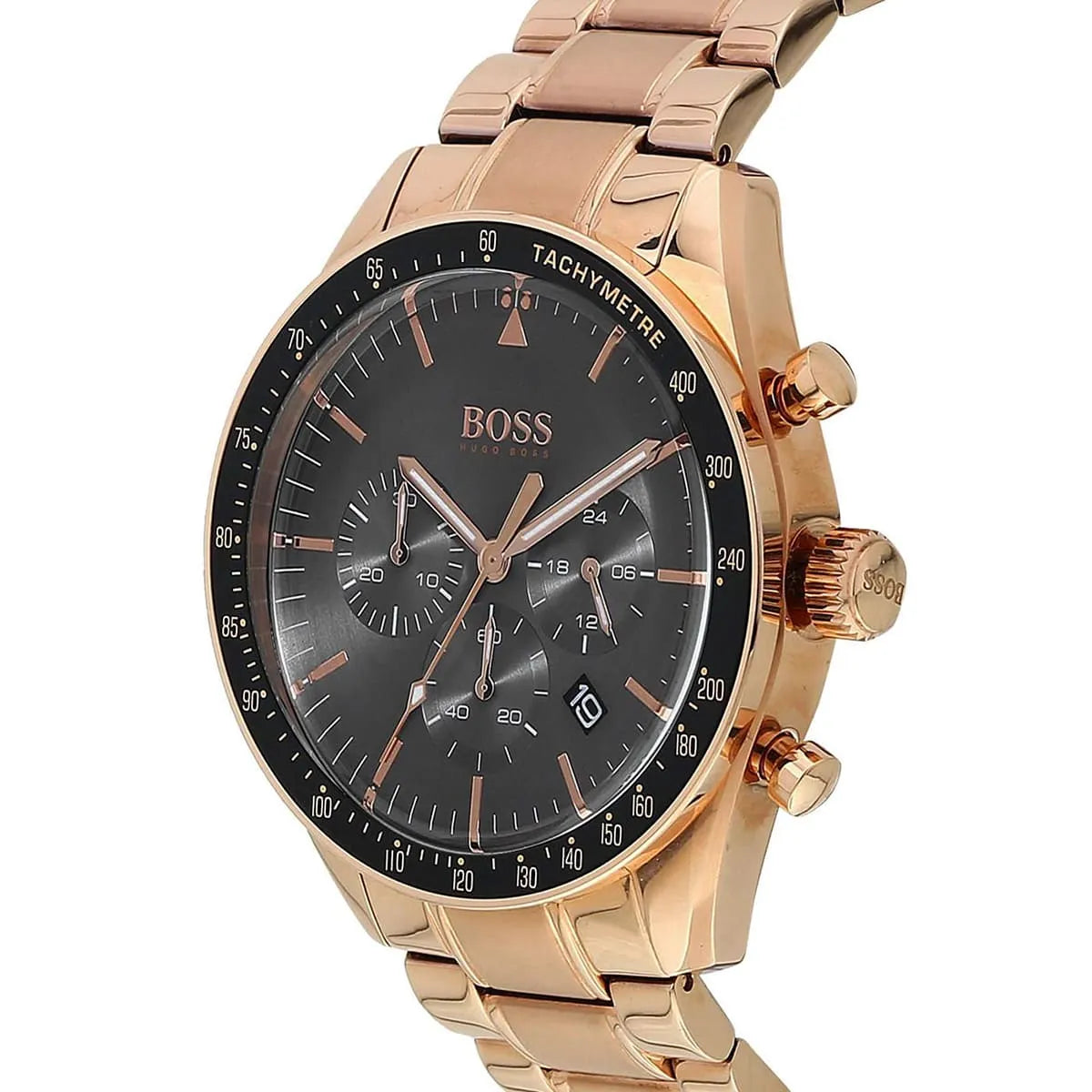 Hugo Boss Trophy 1513632 Rose Gold Case Gray Dial Rose Gold Metal Men's Watch