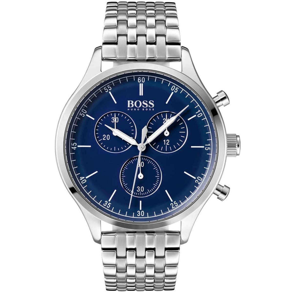 Hugo Boss Companion 1513653 Silver Case Blue Dial Silver Metal Men's Watch