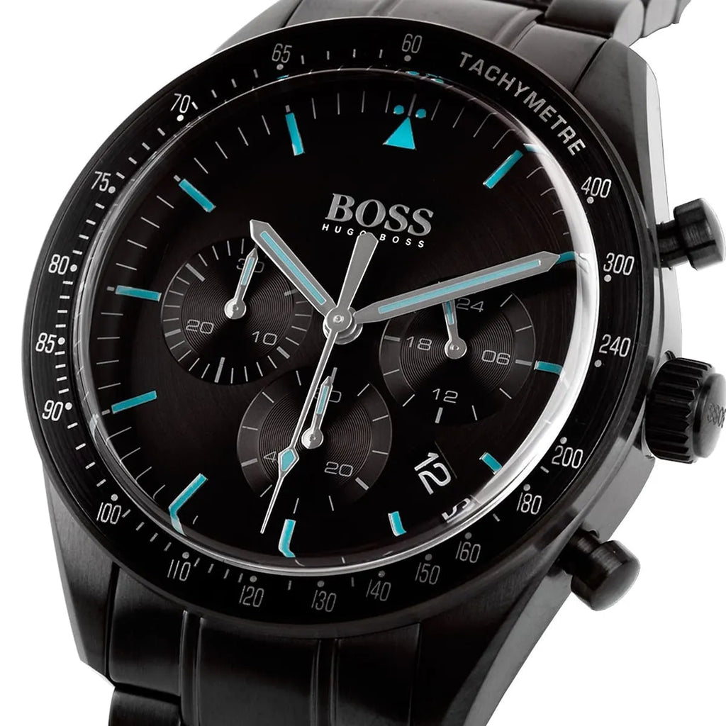 Hugo Boss Trophy 1513675 Black Ion-Plated Case Black Dial Men's Watch