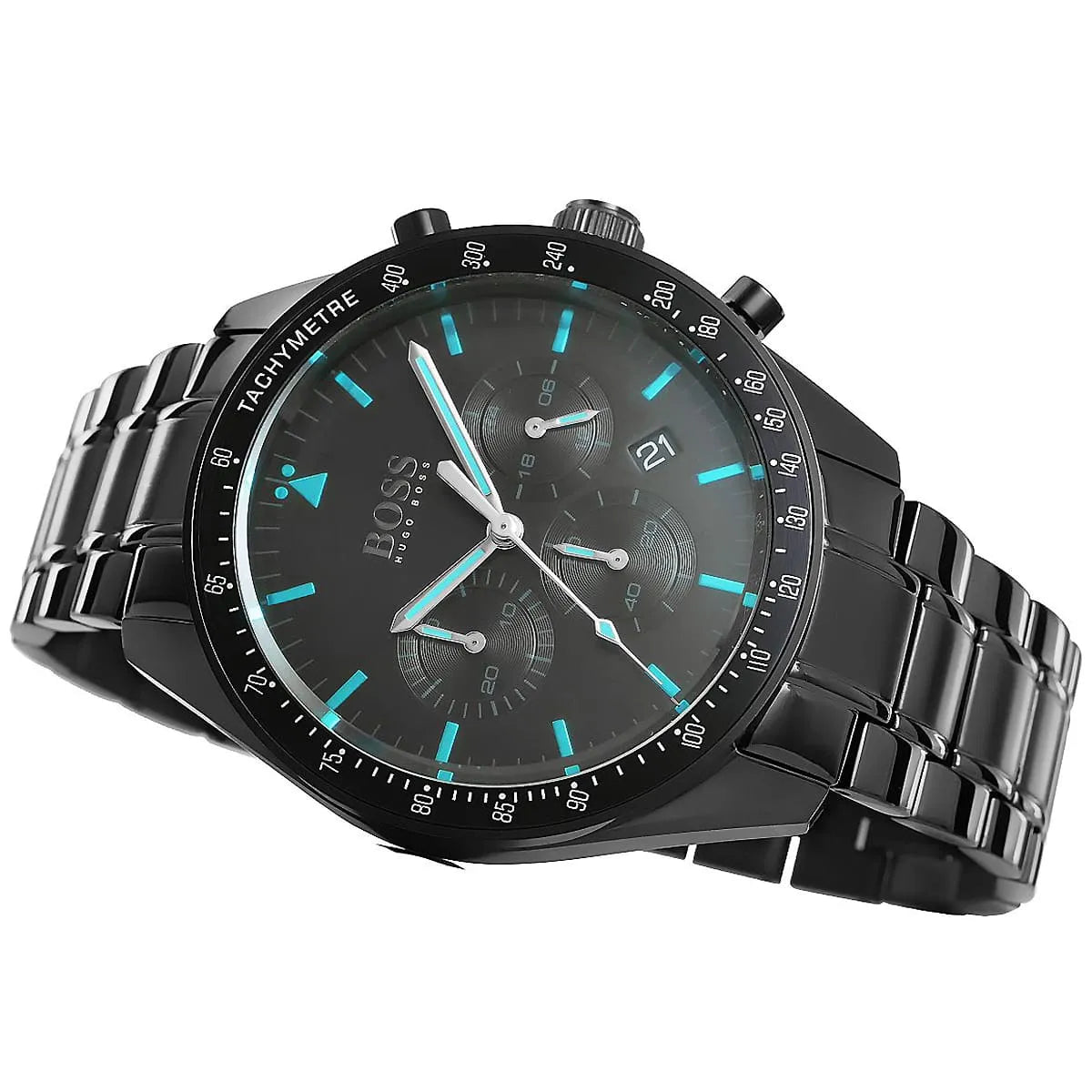 Hugo Boss Trophy 1513675 Black Ion-Plated Case Black Dial Men's Watch