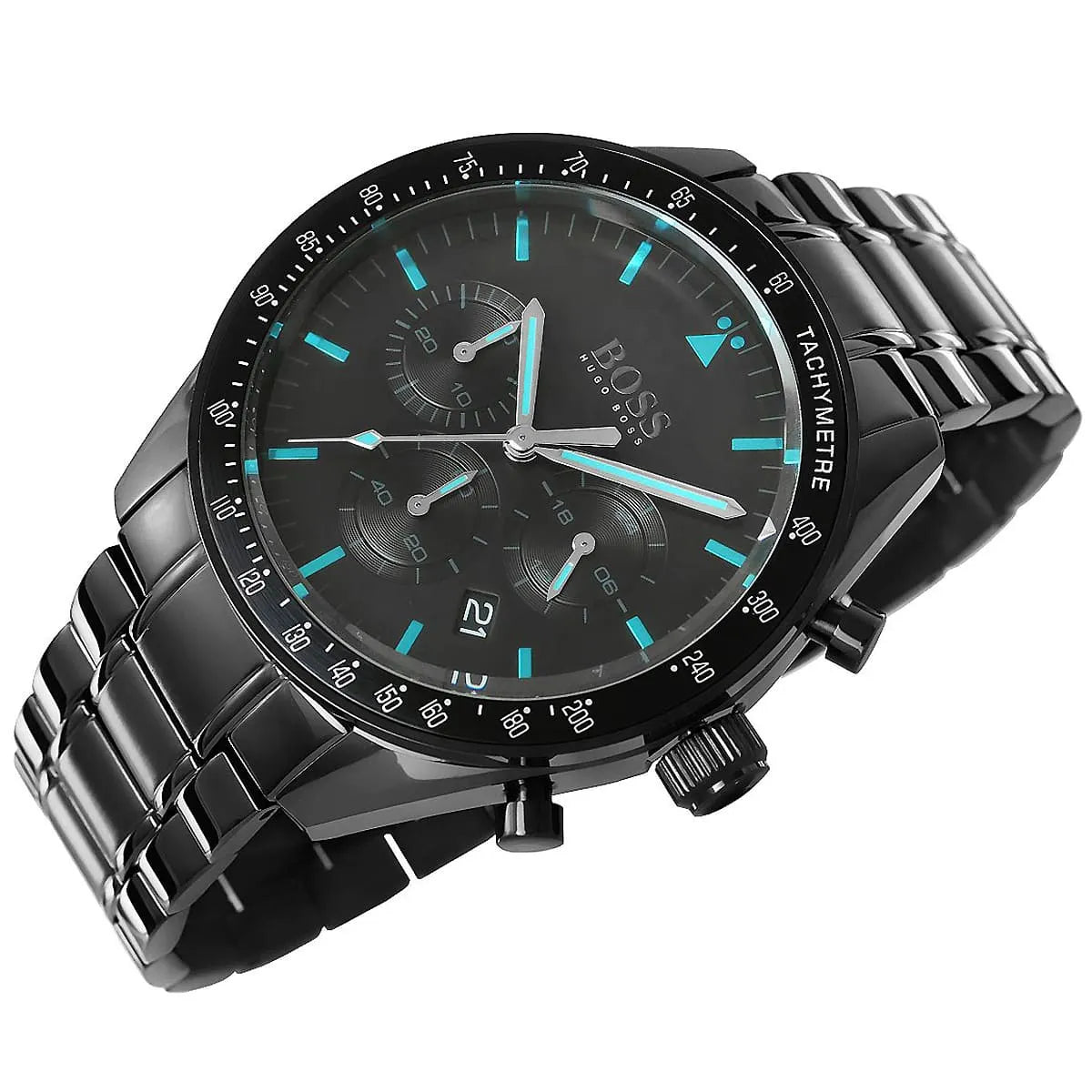 Hugo Boss Trophy 1513675 Black Ion-Plated Case Black Dial Men's Watch