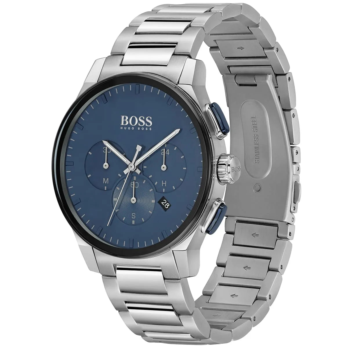 Hugo Boss Peak 1513763 Silver Case Blue Dial Silver Metal Men's Watch