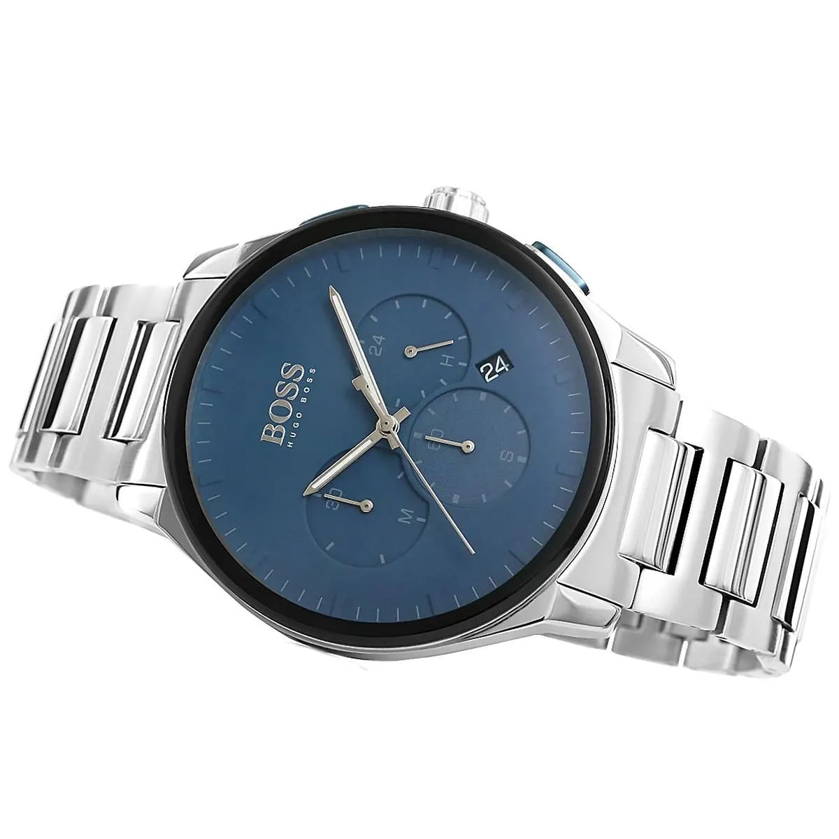 Hugo Boss Peak 1513763 Silver Case Blue Dial Silver Metal Men's Watch