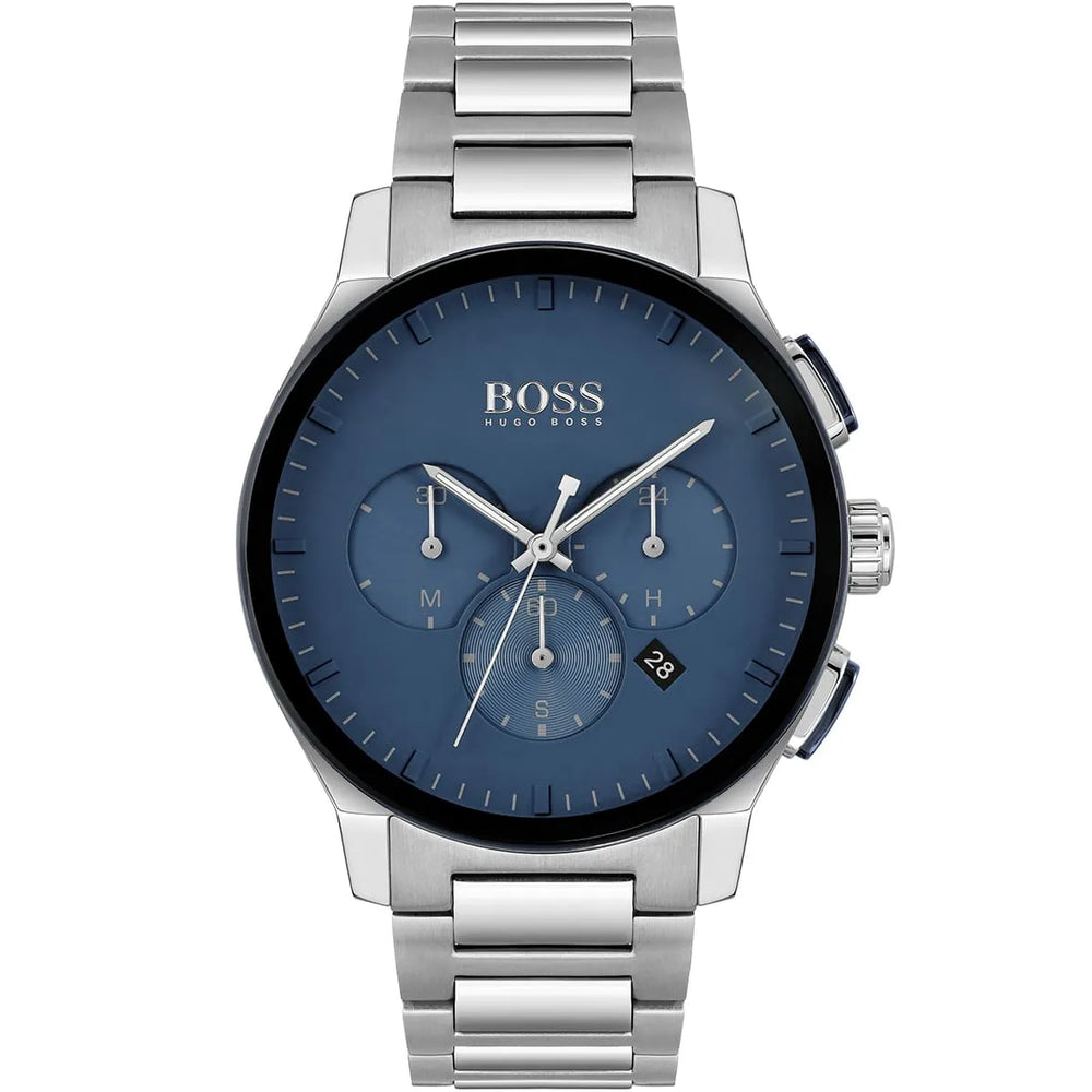 Hugo Boss Peak 1513763 Silver Case Blue Dial Silver Metal Men's Watch