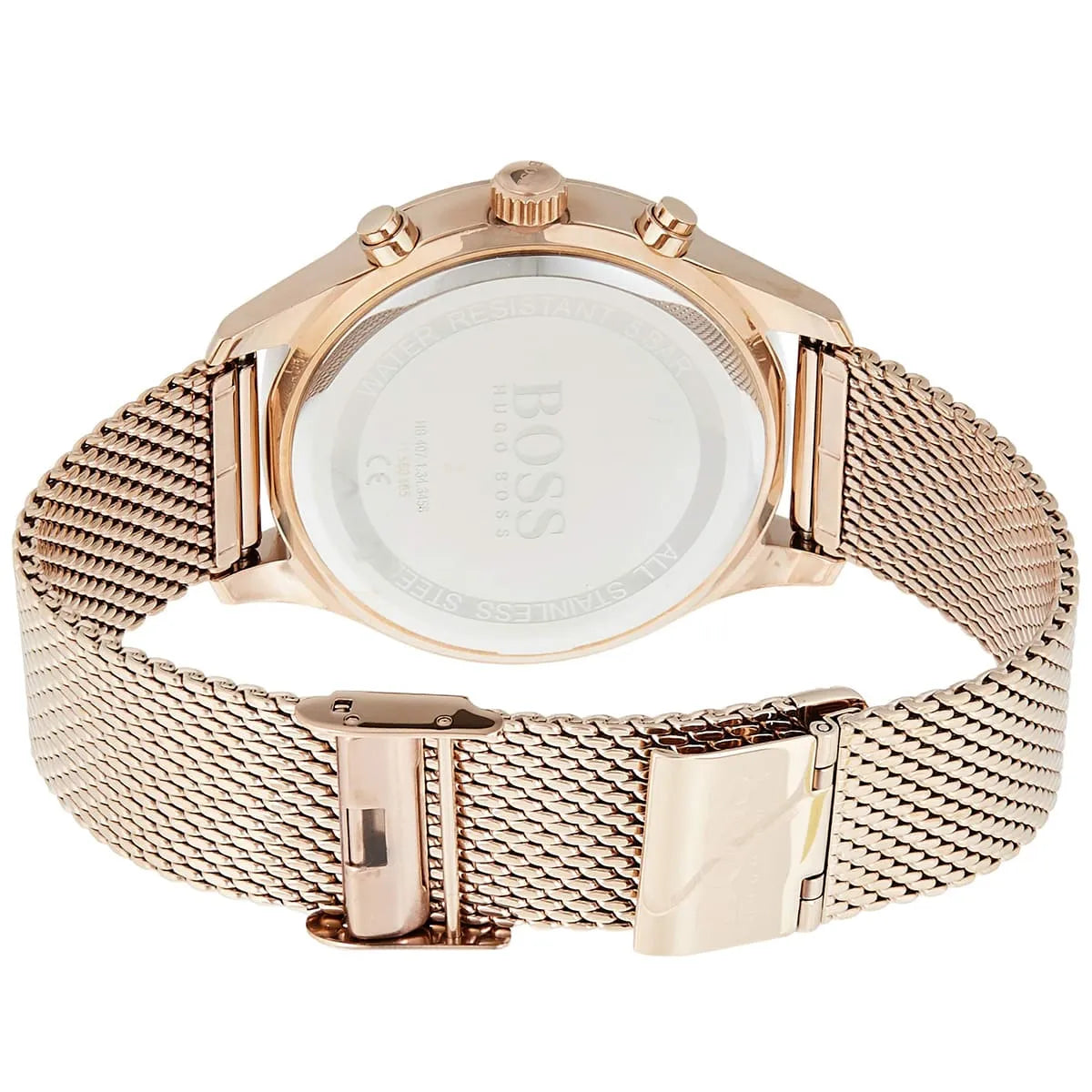 Hugo Boss Associate 1513806 Rose Gold Ion-Plated Stainless Steel Mesh Bracelet Men's Watch