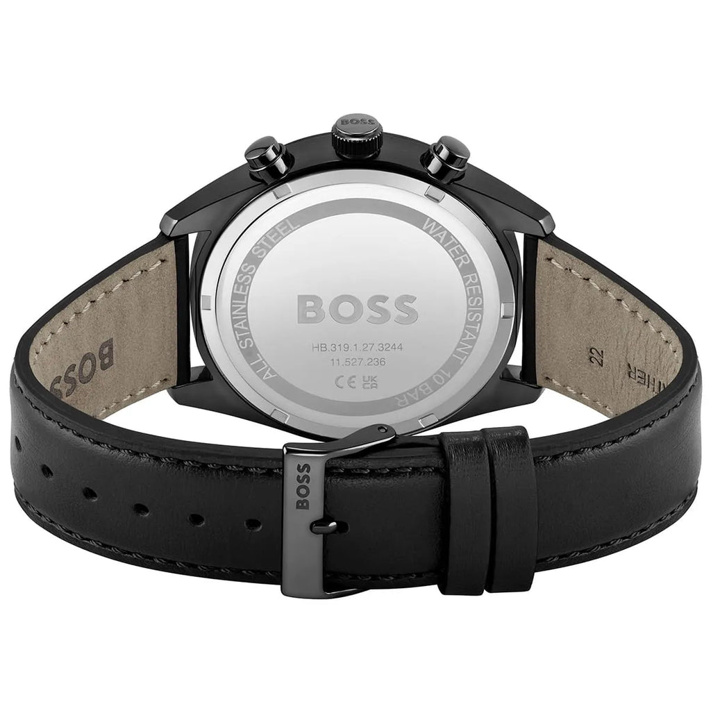 Hugo Boss Champion 1513880 Black Case Black Dial Black Leather Men's Watch
