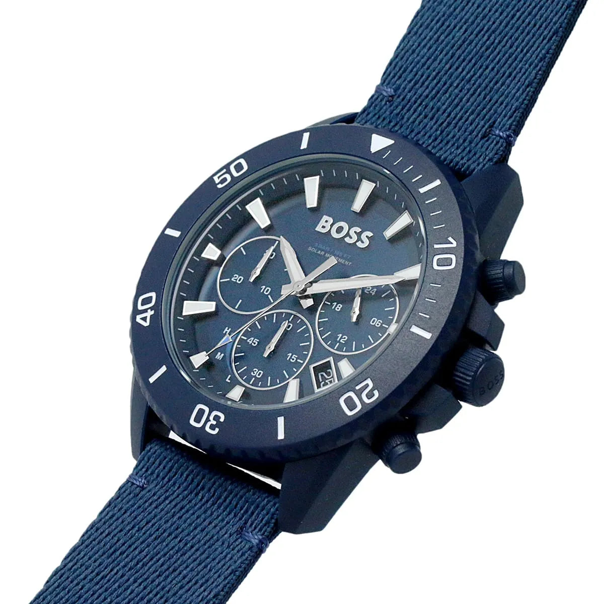 Hugo Boss Admiral 1513919 Blue Ocean Plastic Case Blue Dial Blue Fiber Men's Watch