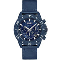 Hugo Boss Admiral 1513919 Blue Ocean Plastic Case Blue Dial Blue Fiber Men's Watch