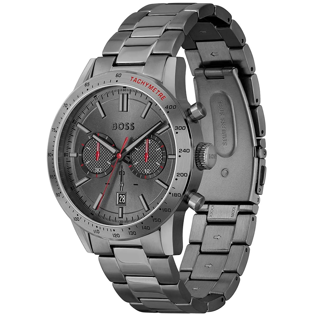 Hugo Boss Allure 1513924 Gray Ion-Plated Stainless Steel Gray Dial Men's Watch