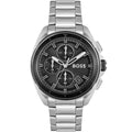 Hugo Boss Volane 1513949 Silver Case Black Dial Silver Metal Men's Watch