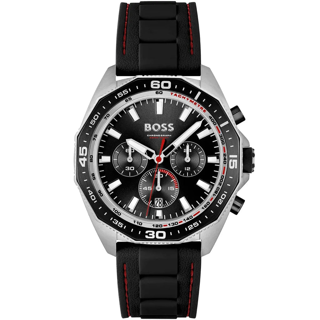 Hugo Boss Runner 1513969 Black Case Black Dial Black Rubber Men's Watch