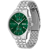 Hugo Boss Associate 1513975 Runner Silver Stainless Steel Green Dial Men's Watch