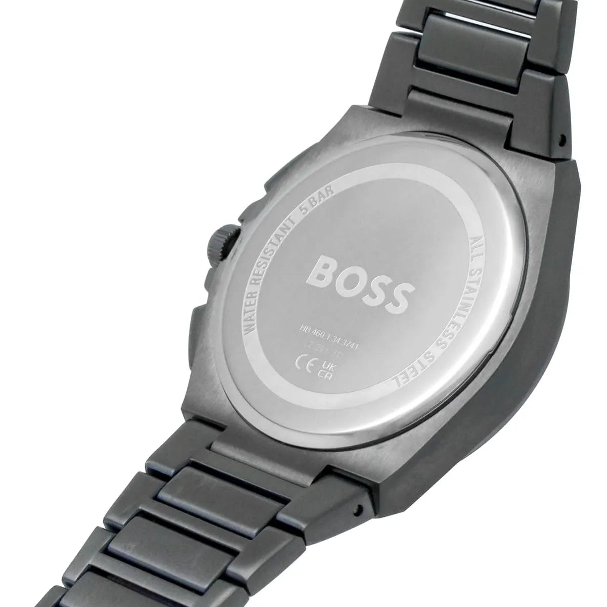 Hugo Boss Steer 1513996 Gray Ion-Plated Stainless Steel Gray Dial Men's Watch