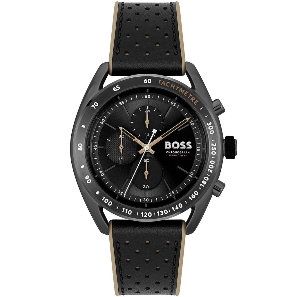 Hugo Boss Centre Court 1514022 Gunmetal Case Black Dial Black Rubber Men's Watch
