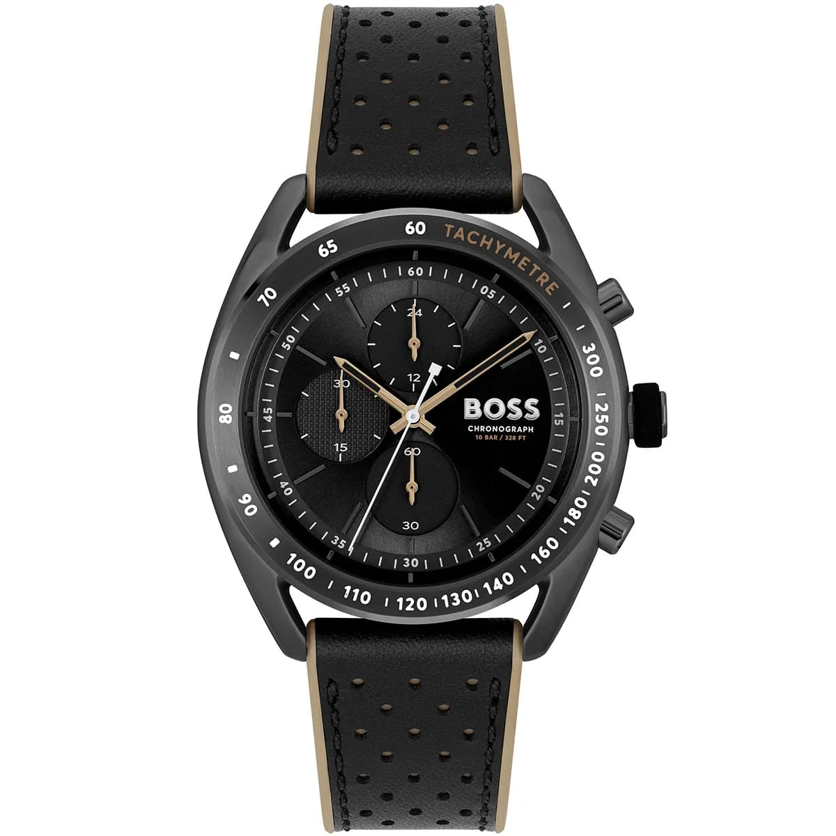 Hugo Boss Centre Court 1514022 Gunmetal Case Black Dial Black Rubber Men's Watch