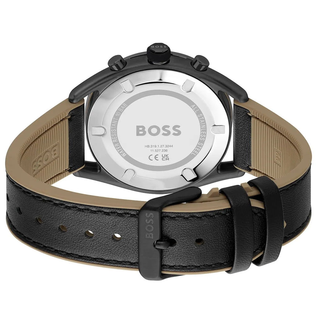 Hugo Boss Centre Court 1514022 Gunmetal Case Black Dial Black Rubber Men's Watch
