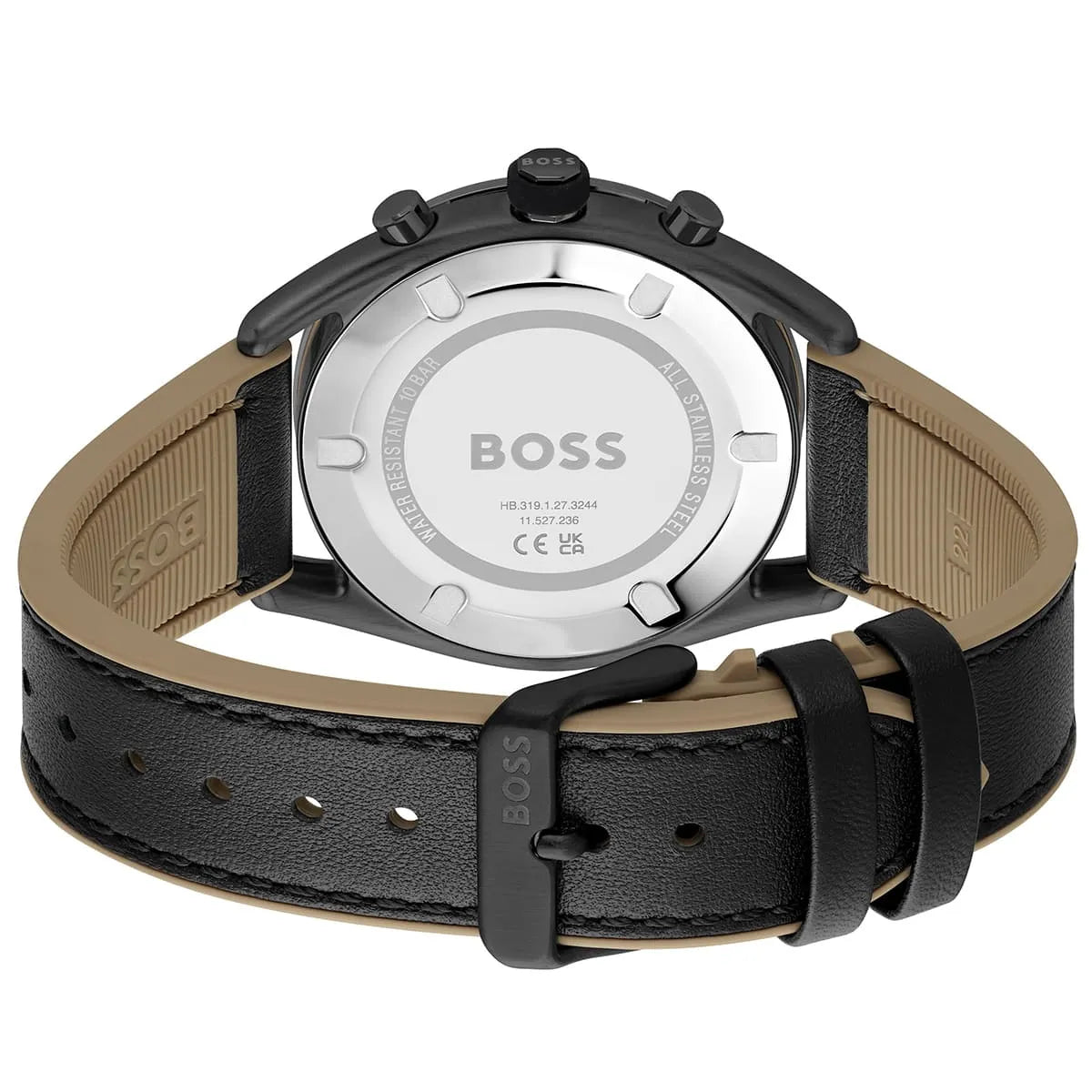 Hugo Boss Centre Court 1514022 Gunmetal Case Black Dial Black Rubber Men's Watch