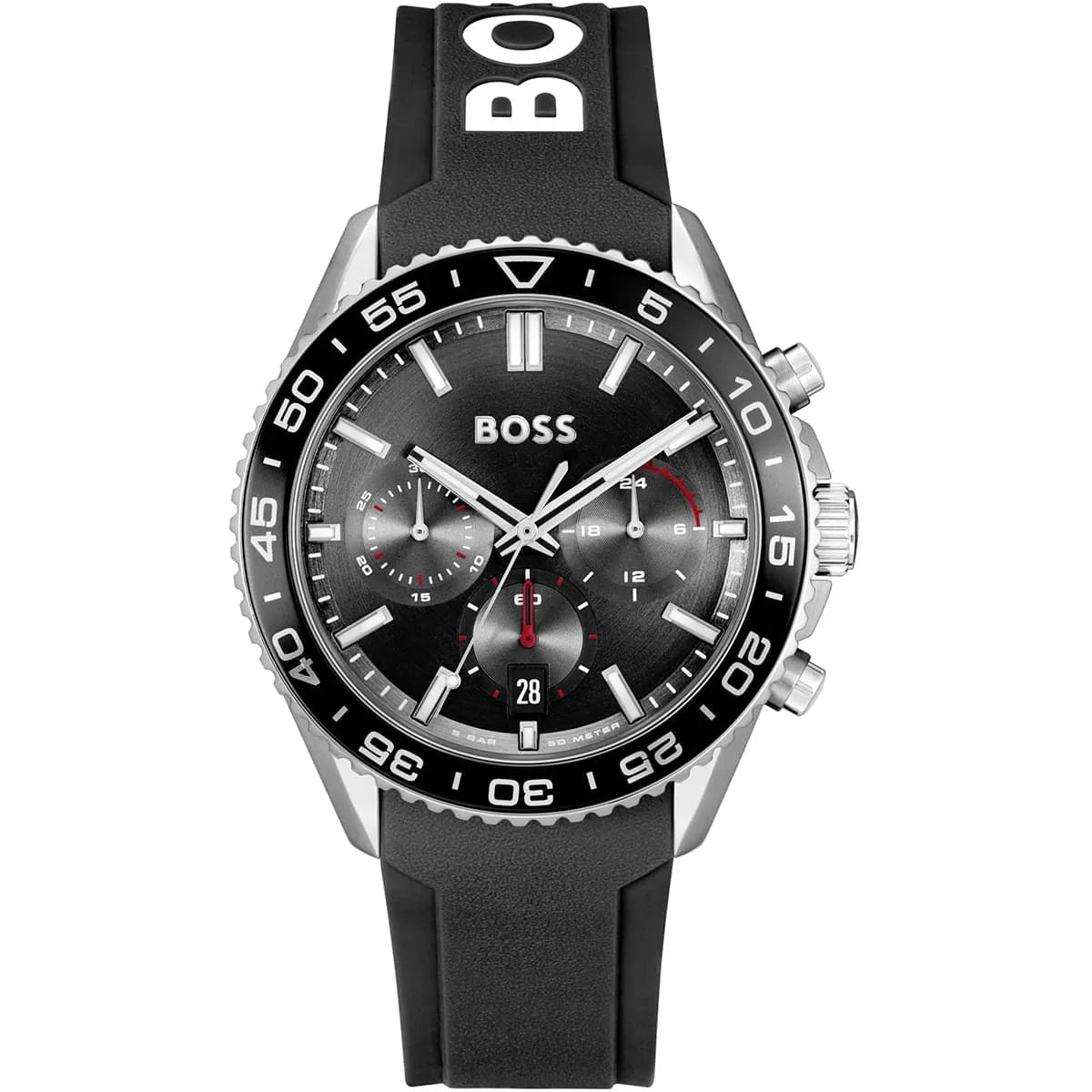 Hugo Boss Runner 1514141 Black Case Black Dial Black Rubber Men's Watch