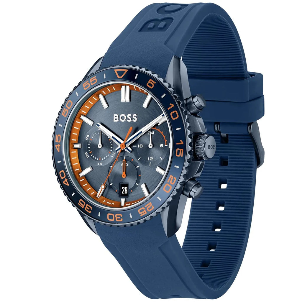 Hugo Boss Volane 1514142 Blue Case Blue Dial Blue Rubber Men's Watch