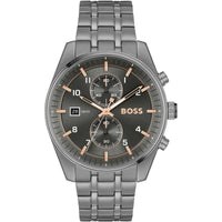 Hugo Boss Sky Traveller 1514153 Gray Ion-Plated Stainless Steel Gray Dial Men's Watch