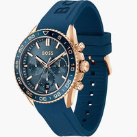Hugo Boss Admiral 1514169 Chronograph Blue Dial Rose Gold-Tone Men's Watch