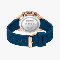 Hugo Boss Admiral 1514169 Chronograph Blue Dial Rose Gold-Tone Men's Watch