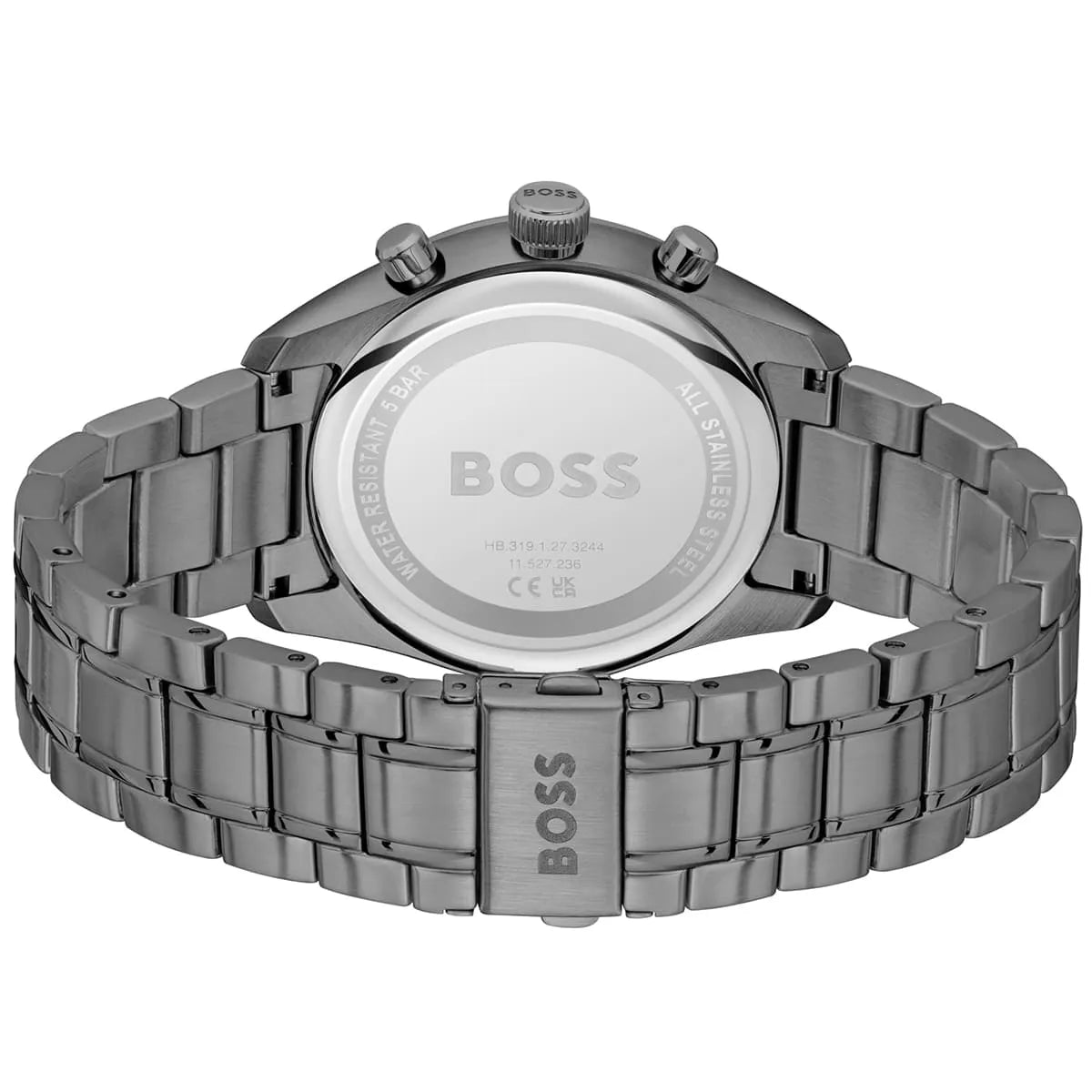Hugo Boss Integrity 1514228 Chronograph Green Dial Gunmetal Stainless Steel Men's Watch