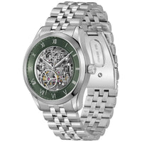Hugo Boss Principle 1514236 Automatic Skeleton Green Dial Silver Stainless Steel Men's Watch