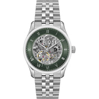 Hugo Boss Principle 1514236 Automatic Skeleton Green Dial Silver Stainless Steel Men's Watch