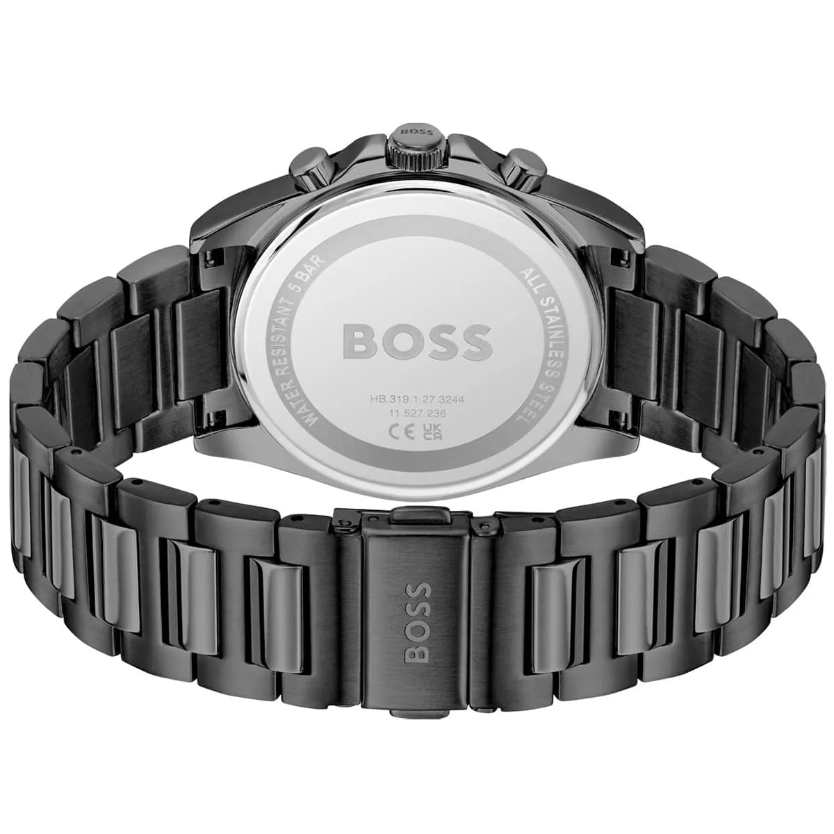 Hugo Boss Strike 1514242 Chronograph Light Blue Dial Gunmetal Stainless Steel Men's Watch