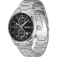 Hugo Boss Grand Prix 1514251 Chronograph Black Dial Silver Stainless Steel Men's Watch