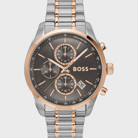 Hugo Boss Steer 1514252 Two-Tone Silver & Rose Gold Grey Dial Men's Watch