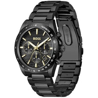 Hugo Boss Strike 1514291 Chronograph Black Dial All-Black Stainless Steel Men's Watch