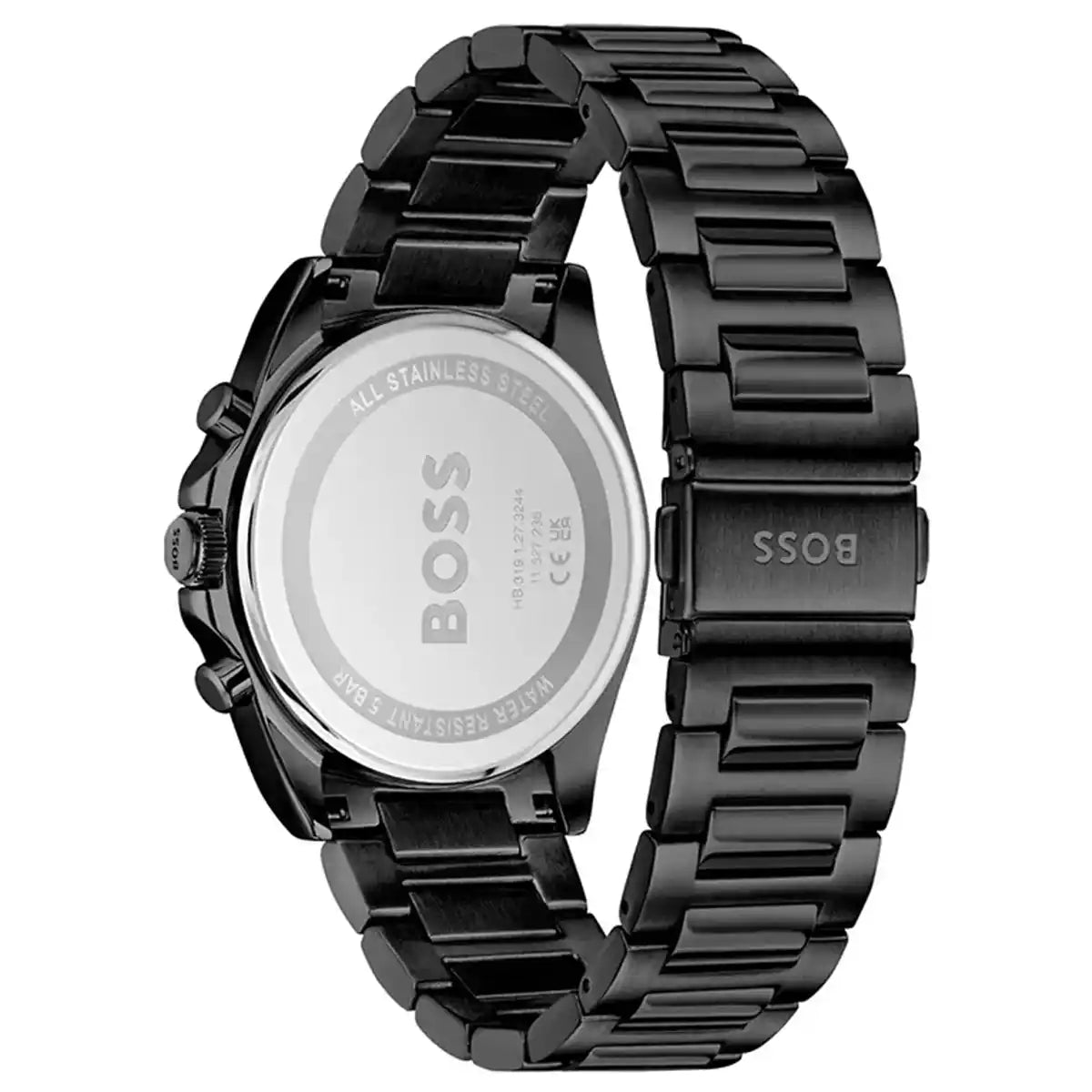 Hugo Boss Strike 1514291 Chronograph Black Dial All-Black Stainless Steel Men's Watch