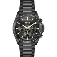 Hugo Boss Strike 1514291 Chronograph Black Dial All-Black Stainless Steel Men's Watch