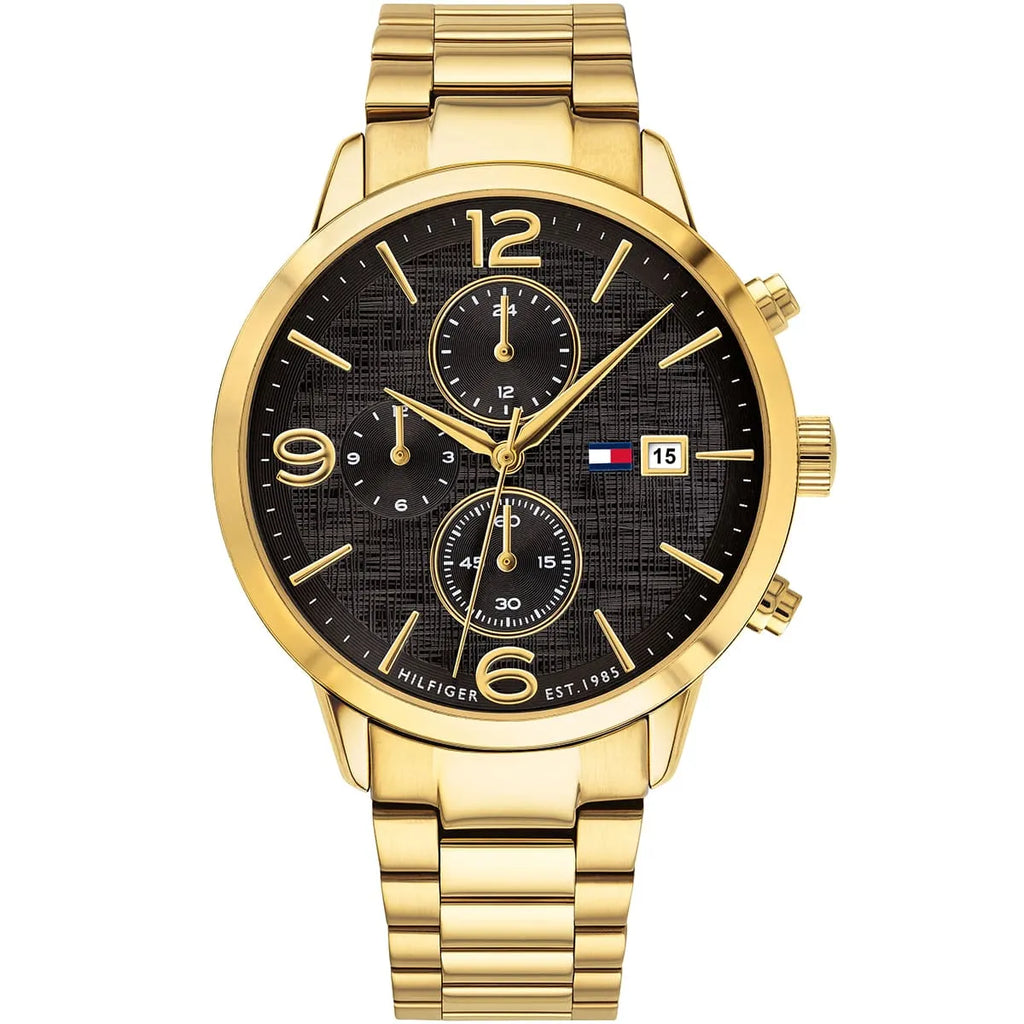 Tommy Hilfiger Liam 1710362 Gold-Tone Black Dial Men's Watch