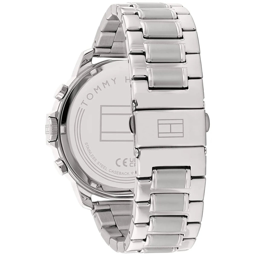 Tommy Hilfiger Kyle 1710492 Multi-Function Blue Dial Men's Silver Steel Watch