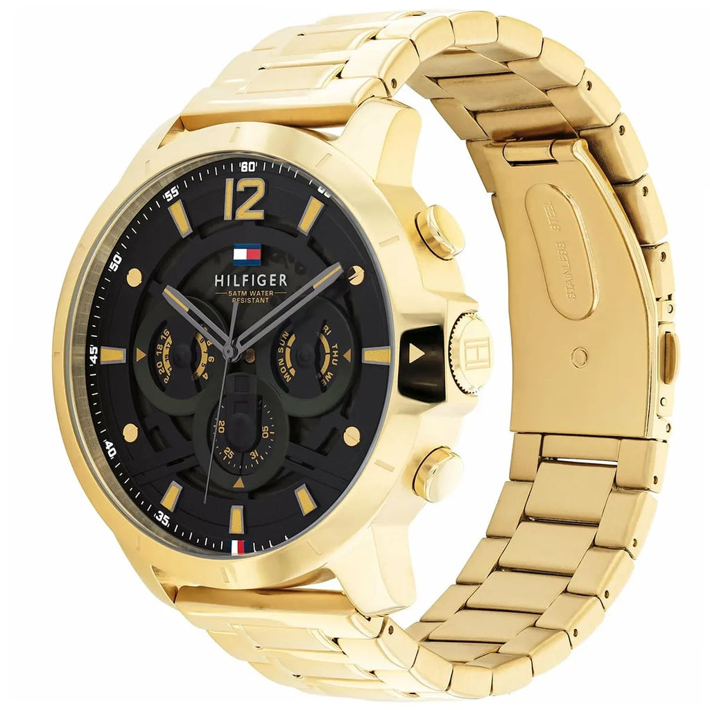 Tommy Hilfiger Luca 1710511 Gold-Tone Black Dial Men's Watch