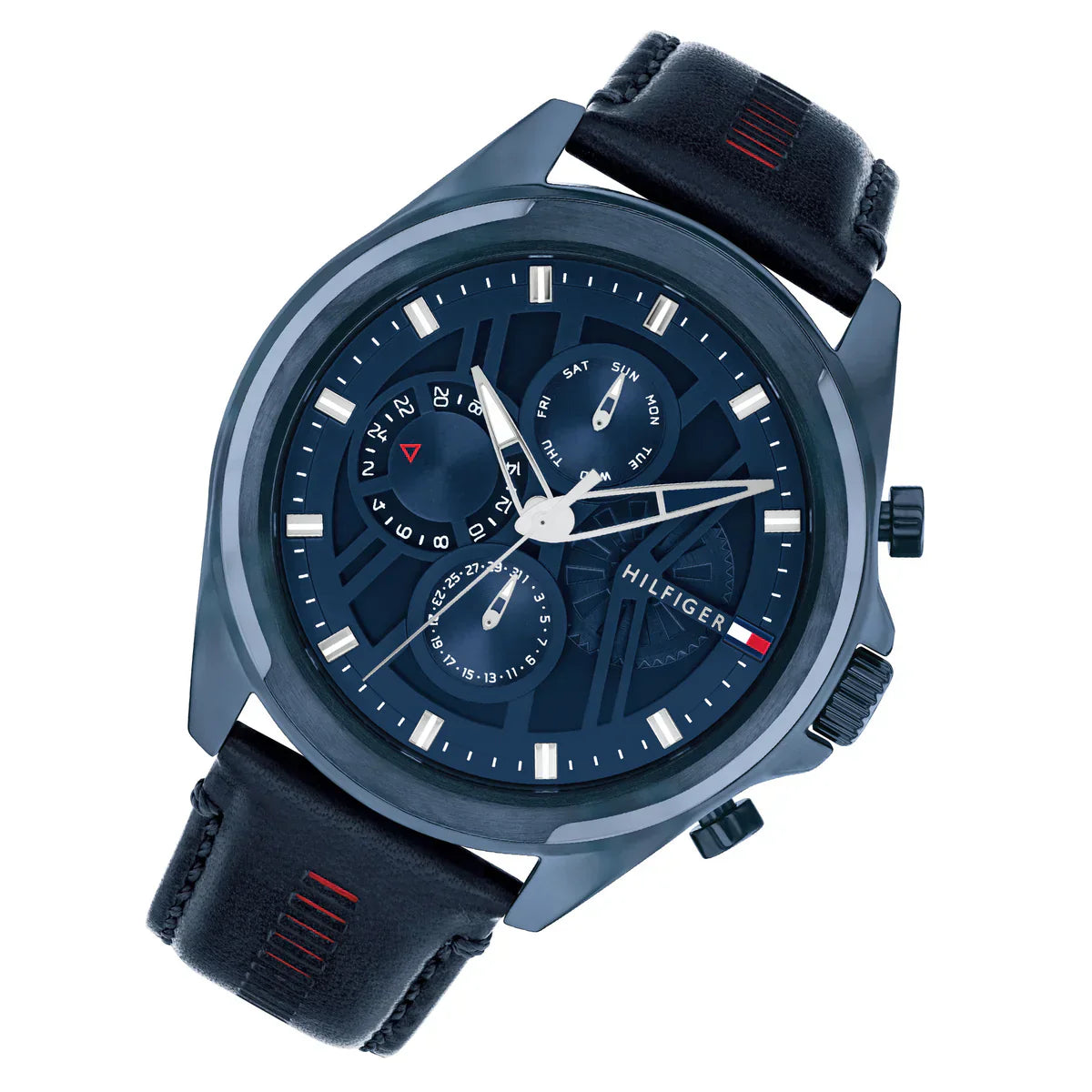 Tommy Hilfiger Jax 1710655 All Navy Blue Dial Blue Leather Men's Watch