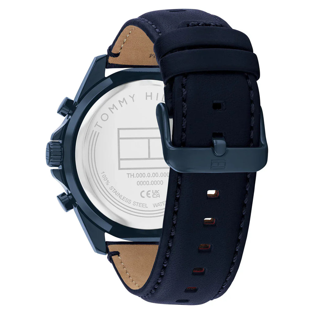 Tommy Hilfiger Jax 1710655 All Navy Blue Dial Blue Leather Men's Watch