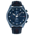 Tommy Hilfiger Jax 1710655 All Navy Blue Dial Blue Leather Men's Watch