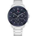 Tommy Hilfiger Henry 1710684 Silver Blue Skeleton Dial Metal Men's Watch