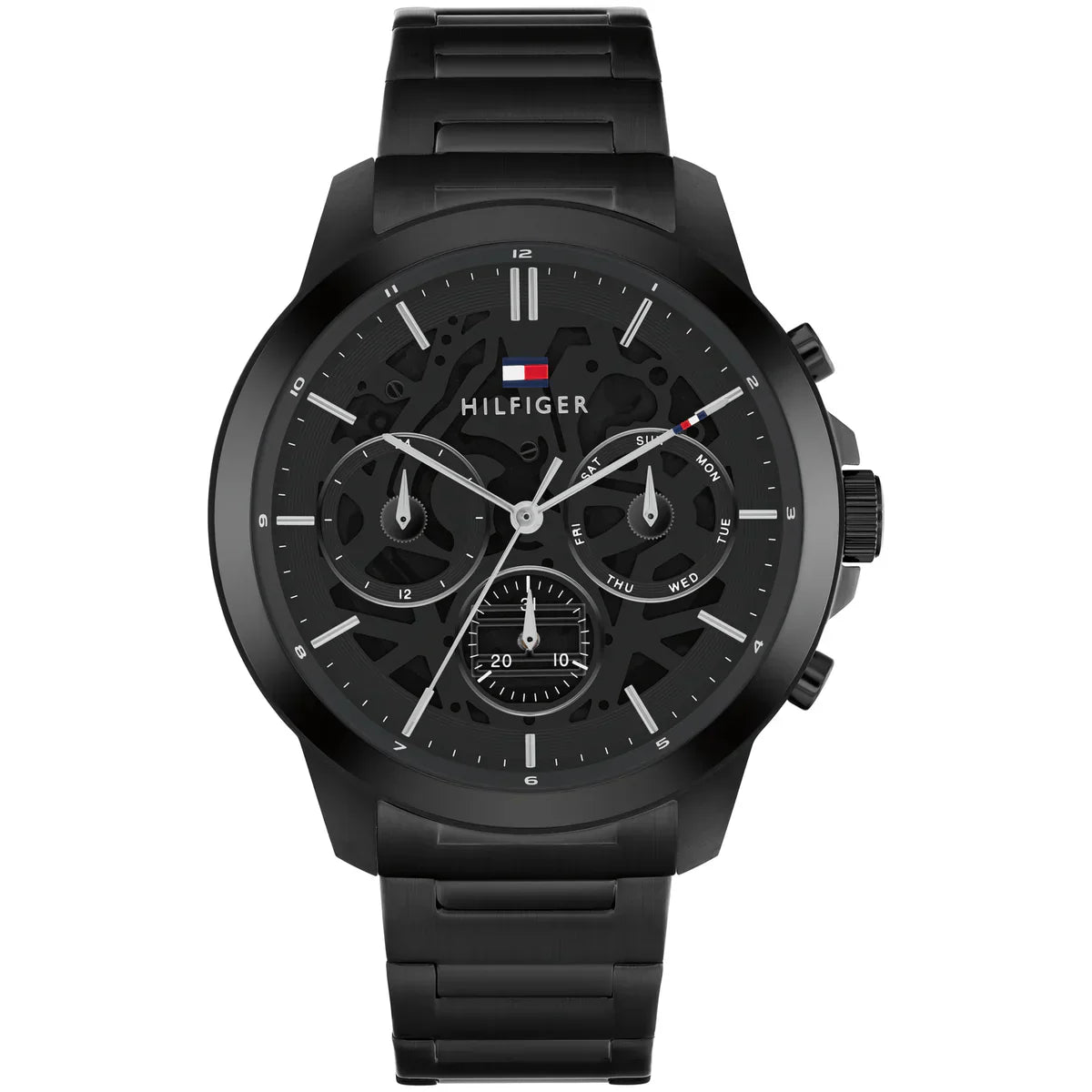 Tommy Hilfiger Henry 1710685 All Black Skeleton Dial Metal Men's Watch