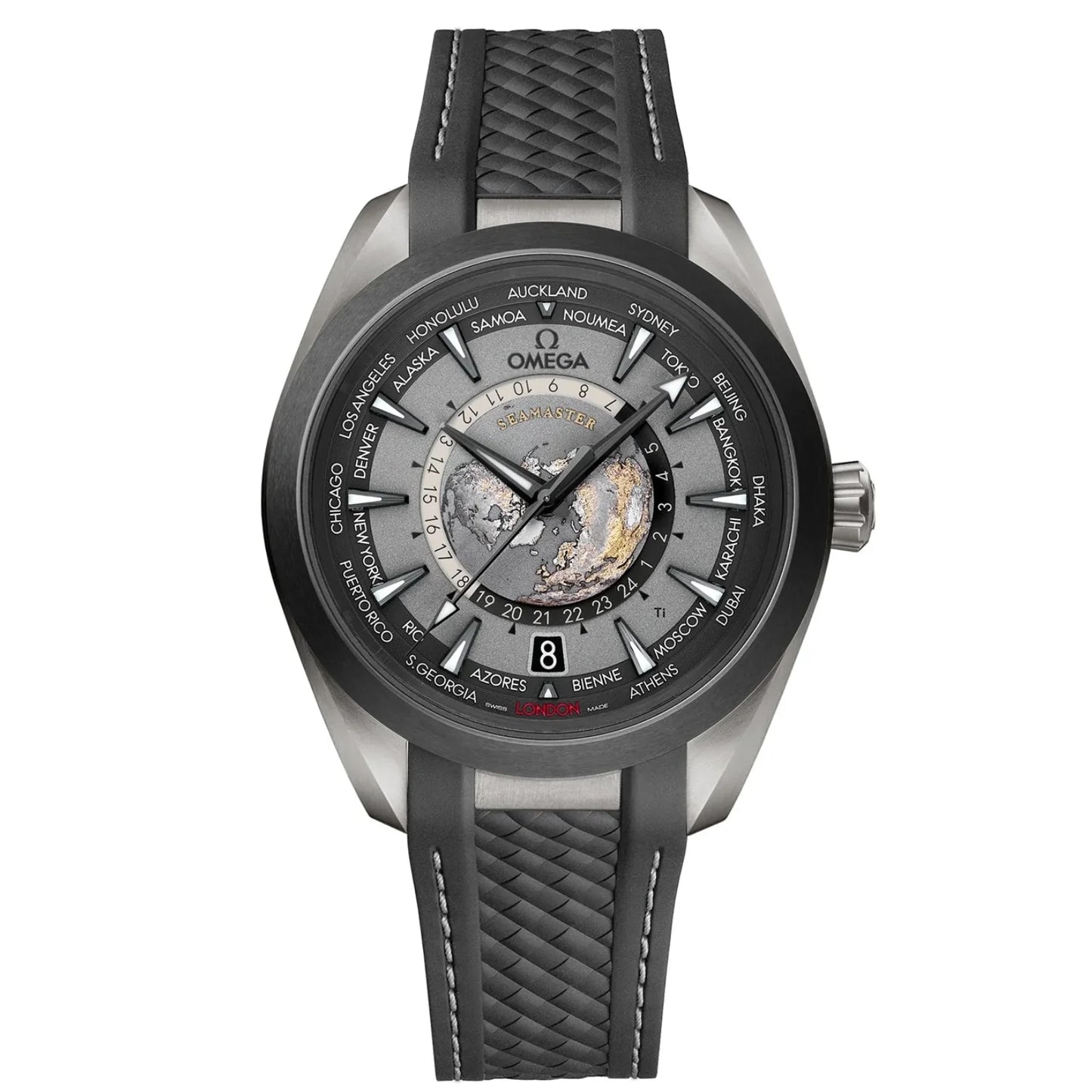 Omega Seamaster Aqua Terra 150M Co-Axial Master Chronometer Gmt Worldtimer 43mm Black